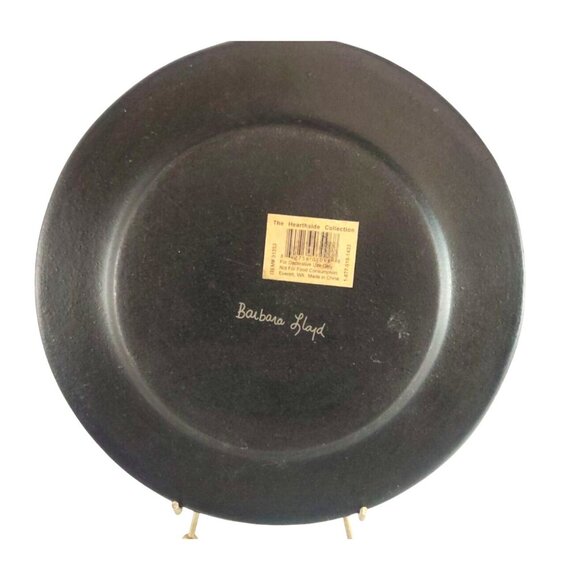 Barbara Lloyd Snowman & Quote "No Snowflake Ever Falls In The Wrong Place" Plate - Picture 2 of 9